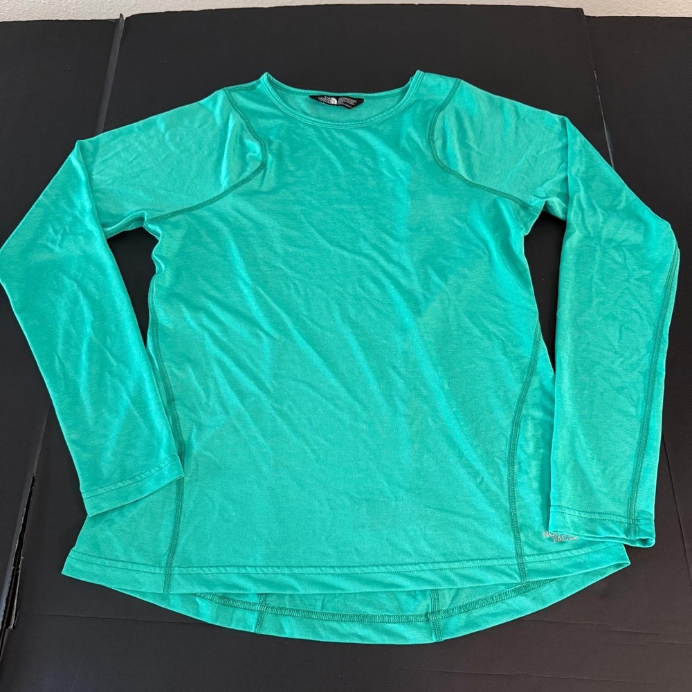 The North Face Womens FlashDry Long Sleeve Active Top Green Size M